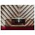 Borsa a tracolla Giorgio Armani in pelle chevron dorata - vista 11