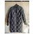 Moncler Quilted Leather Trimmed Down Coat Black Polyamide - view 3
