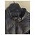 Moncler Quilted Leather Trimmed Down Coat Black Polyamide - view 7