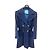 Cappotto doppiopetto Prada in lana e cashmere blu navy
