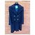 Cappotto doppiopetto Prada in lana e cashmere blu navy - vista 3