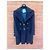 Cappotto doppiopetto Prada in lana e cashmere blu navy - vista 4