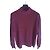 Fendi Sweater Mock Neck Cable Knit Purple Wool Blend