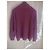 Fendi Sweater Mock Neck Cable Knit Purple Wool Blend - view 2