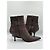 Prada Brown Leather Ankle Boots with Rose Detail - view 8
