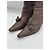 Prada Brown Leather Ankle Boots with Rose Detail - view 9