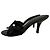 Louis Vuitton Monogram Black Leather Mules Sandals 36