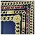 Chanel Foulard in seta vintage nero e oro con stampa 31 Rue Cambon - vista 2