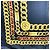 Chanel Foulard in seta vintage nero e oro con stampa 31 Rue Cambon - vista 6
