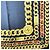 Chanel Foulard in seta vintage nero e oro con stampa 31 Rue Cambon - vista 7