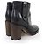 Botas curtas em pele de cordeiro CHANEL com fecho de torção Double COCO Mark - vista 2