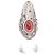 Anello rosso Les Éventails APM Monaco Taglia 52