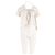 Autre Marque Top cropped branco LENY com riscas azuis e renda