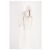 Autre Marque Top cropped branco LENY com riscas azuis e renda - vista 3