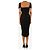 Norma Kamali Schwarzes Walter Kleid mit Raffung - size S - Ansicht 2
