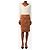 Prada Saia com estampado de tweed Trompe l'œil laranja queimado Reissue 2012 - size UK 8 - vista 2