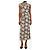 Prada Abito midi floreale crema e blu con fiocco al collo - size UK 6 - vista 3