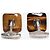 Autre Marque Gemelli Signature Pillow Tiger's Eye marroni e argento - vista 4