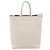Céline CELINE Vertical Cabas Tote Bag aus Leder 2-Wege White Gold - Ansicht 2