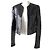 Chanel Tweed-Jacke mit Pailletten in Schwarz und Rot - Ansicht 3
