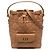 Borsa secchiello Dior Caro Small in pelle di agnello Macrocannage marrone