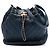 Borsa bucket Chanel Blue Small Crumpled Calfskin Coco Pleats con coulisse