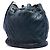 Borsa bucket Chanel Blue Small Crumpled Calfskin Coco Pleats con coulisse - vista 2