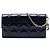 Portafoglio con catena Lady Dior in pelle vernice Cannage viola Dior