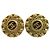 Orecchini a clip rotondi Chanel Gold Gold Plated Resin CC Chain