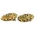 Orecchini a clip rotondi Chanel Gold Gold Plated Resin CC Chain - vista 7