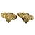 Orecchini a clip rotondi Chanel Gold Gold Plated Resin CC Chain - vista 8