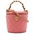 Vanity Beauty Case Chanel Pink Quilted Lambskin Afternoon Tea con catena