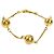 Pulsera de cadena Chanel con dije de esfera chapada en oro Gold
