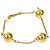 Pulsera de cadena Chanel con dije de esfera chapada en oro Gold - vista 9