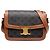 Céline Celine Brown Classique Triomphe Coated Canvas and Calfskin Triomphe Crossbody