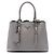 Bolso Prada Gray Medium Saffiano Cuir Double Handle Satchel