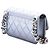 Clutch Chanel Coco Punk em pele de cordeiro metálica degradê acolchoada prateada com corrente - vista 2