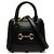 Borsa Satchel Gucci Horsebit 1955 Piccola in Vitello Nero