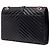 Autre Marque Saint Laurent Large Envelope Bag aus Kalbsleder Chevron Monogramm Schwarz - Ansicht 2