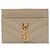 Autre Marque Tarjetero Saint Laurent Beige Grain de Poudre Cassandre Matelasse