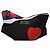 Clutch Alexander McQueen Black Printed Satin Heart De Manta Clutch
