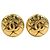 Chanel Gold CC gesteppte Clip-On-Ohrringe vergoldet