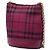 Borsa a secchiello Burberry Horseferry Check in tela tinta rossa - vista 2