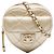 Borsa Chanel Gold Mini Quilted Metallic Lambskin CC In Love Heart Bag
