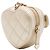 Borsa Chanel Gold Mini Quilted Metallic Lambskin CC In Love Heart Bag - vista 2