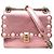 Borsa a tracolla Fendi Pink Mini Scalloped Metallic Studded Leather Kan I