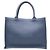 Dior Book Tote Medium in pelle goffrata blu