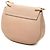 Chloé Drew Crossbody em pele de cordeiro granulada castanha Small - vista 2