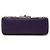 Clutch Elektra Prada em couro de bezerro roxo com tachas e fecho turn-lock - vista 3