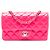 Chanel Pink Mini Rectangular Classic Patent Single Flap